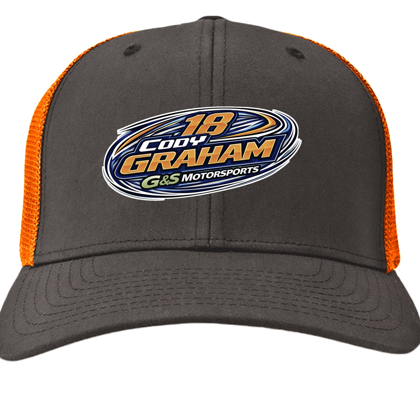 Charcoal/ Neon Orange - 6511 - FRONT