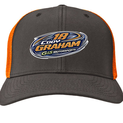 Charcoal/ Neon Orange - 6511 - FRONT